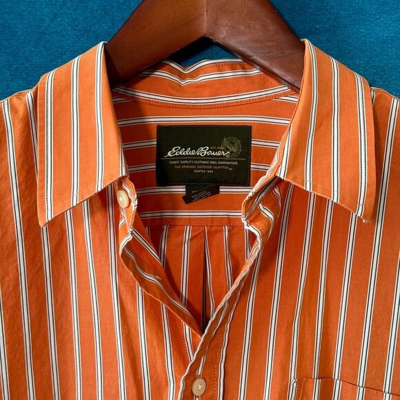 Eddie Bauer Woven Stripe Men's Shirt, Size XL Tall - Picture 2 of 3